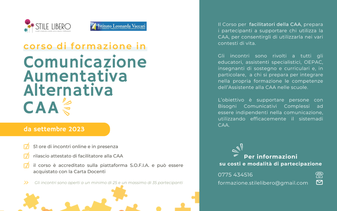 Locandina Corso facilitatori CAA