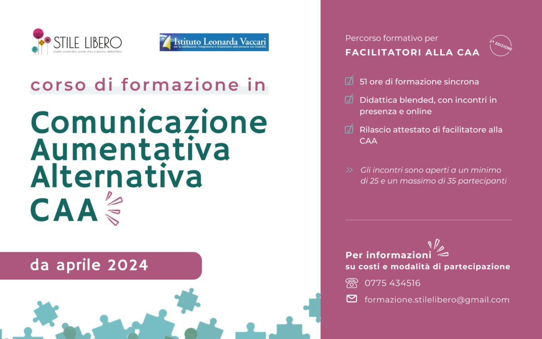 Corso per facilitatori della CAA Comunicazione Aumentativa Alternativa